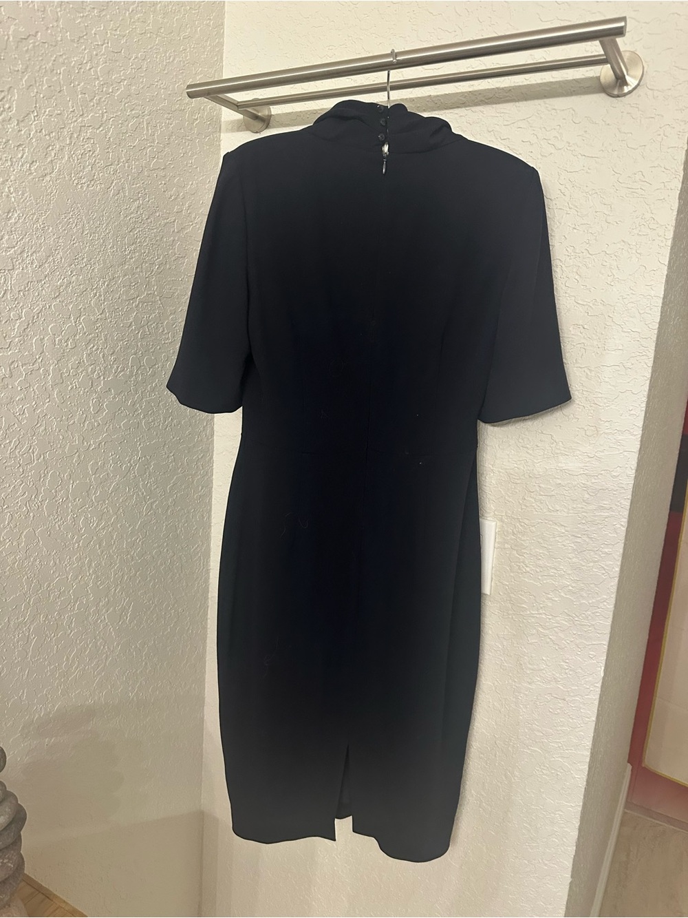 LK Bennett Black Midi Dress with Short Sleeves